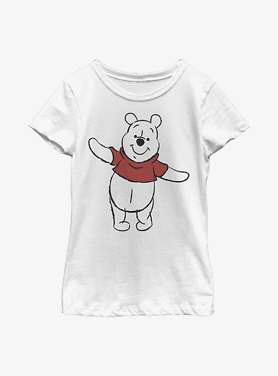 Disney Winnie The Pooh Basic Sketch Youth Girls T-Shirt