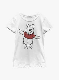 Disney Winnie The Pooh Basic Sketch Youth Girls T-Shirt