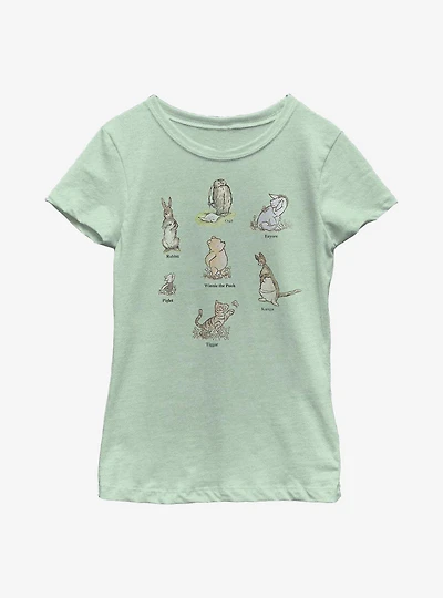Disney Winnie The Pooh Poster Youth Girls T-Shirt