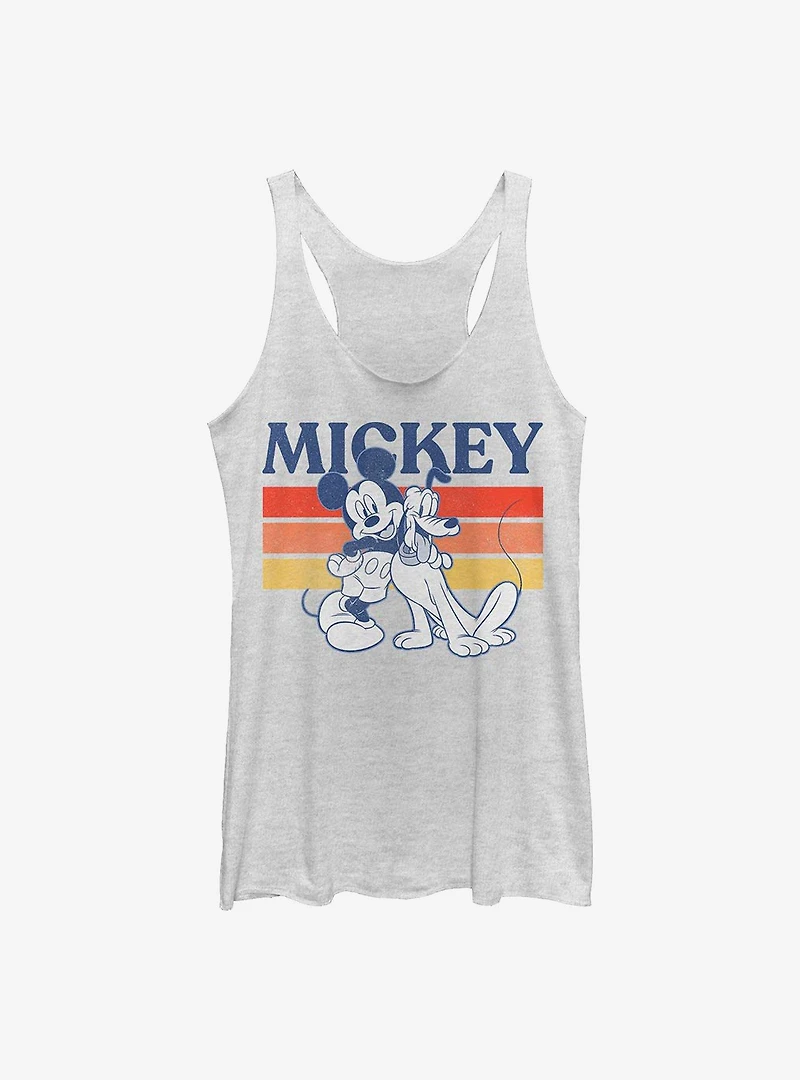 Disney Mickey Mouse & Pluto Retro Squad Girls Tank Top