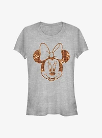 Disney Minnie Mouse Fall Floral Plaid Girls T-Shirt