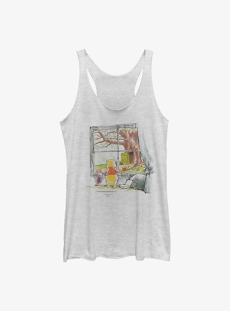 Disney Winnie The Pooh Winnie & Piglet Window Girls Tank Top