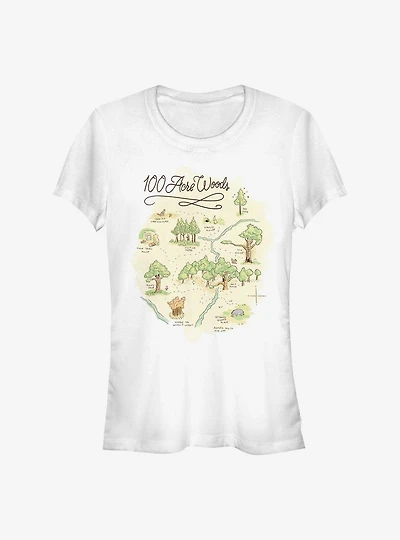 Disney Winnie The Pooh Acre Map Girls T-Shirt