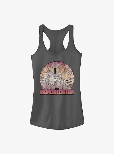 Star Wars The Mandalorian Child Inside Lines Girls Tank