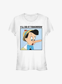 Disney Pinocchio Do It Tomorrow Girls T-Shirt