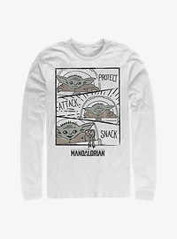 Star Wars The Mandalorian Child Doodle Panels Long-Sleeve T-Shirt