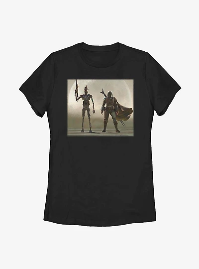 Star Wars The Mandalorian Child Mando Duo Womens T-Shirt