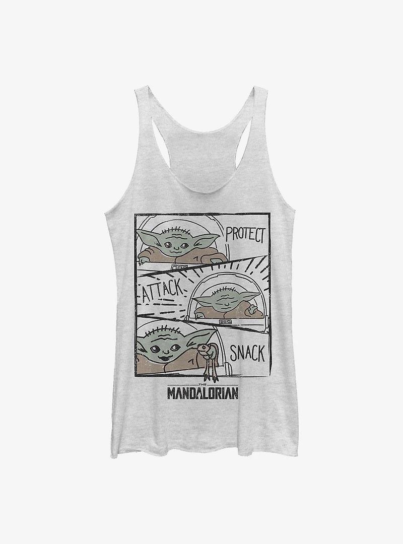 Star Wars The Mandalorian Child Doodle Panels Womens Tank Top