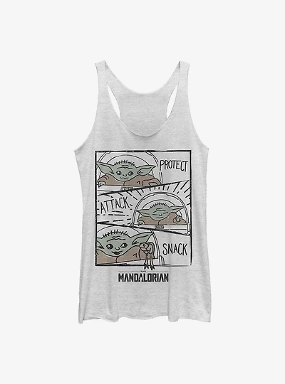Star Wars The Mandalorian Child Doodle Panels Womens Tank Top