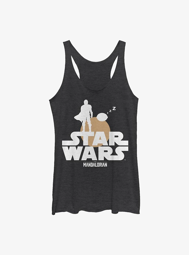 Star Wars The Mandalorian Child Sunset Duo Womens Tank Top