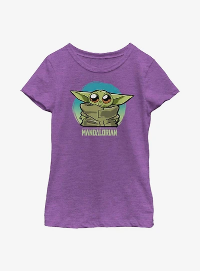 Star Wars The Mandalorian Child Cute Baby Heart Youth Girls T-Shirt