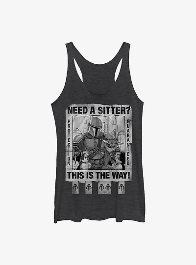 Star Wars The Mandalorian Child Protection Guaranteed Womens Tank Top