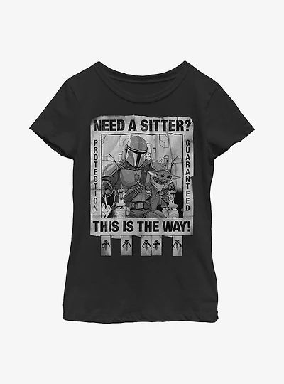 Star Wars The Mandalorian Child Protection Guaranteed Youth Girls T-Shirt