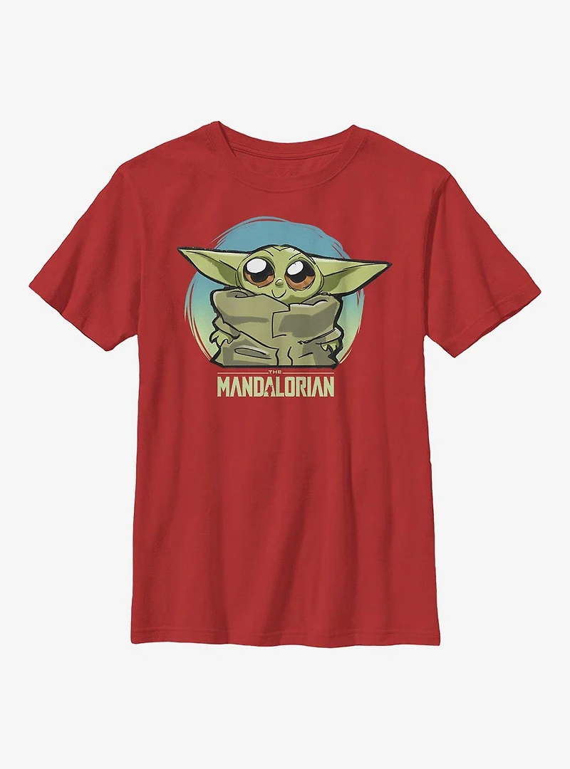 Star Wars The Mandalorian Child Cute Baby Heart Youth T-Shirt
