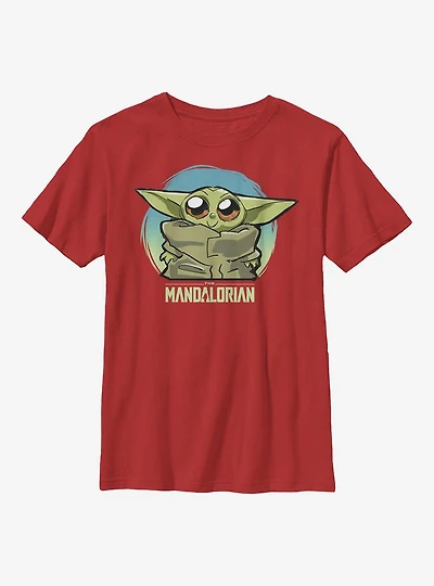 Star Wars The Mandalorian Child Cute Baby Heart Youth T-Shirt