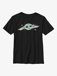 Star Wars The Mandalorian Child Cute Big Face Youth T-Shirt
