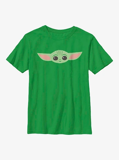 Star Wars The Mandalorian Child Cute Face Youth T-Shirt