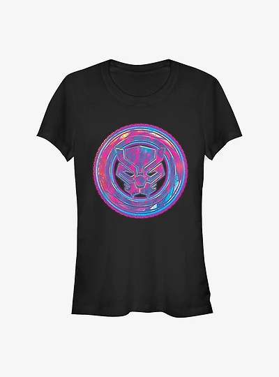 Marvel Black Panther Neon Shield Girls T-Shirt