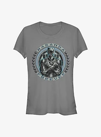 Marvel Black Panther Wakanda Beaded Emblem Girls T-Shirt