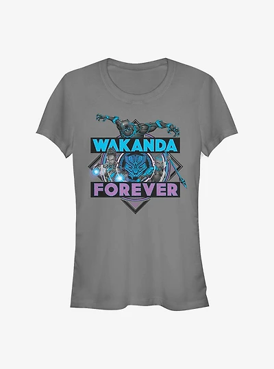 Marvel Black Panther Wakanda Crosshatch Girls T-Shirt