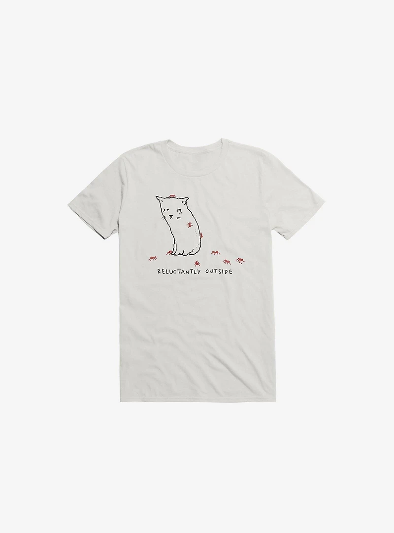 Reluctantly Outside Cat Spiders T-Shirt