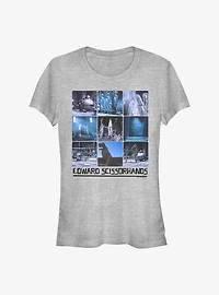 Edward Scissorhands Collage Girls T-Shirt