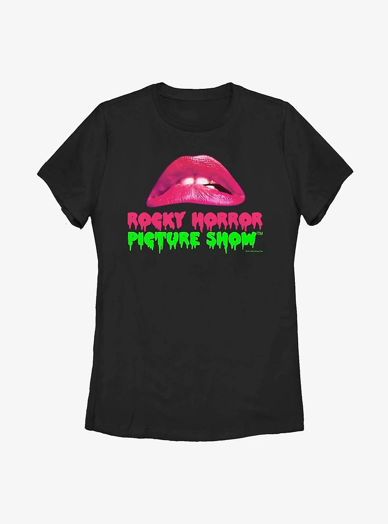 The Rocky Horror Picture Show Lips And Logo Womens T-Shirt