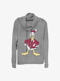 Disney Donald Duck Holiday Hat Cowlneck Long-Sleeve Girls Top