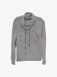 Disney Alice Wonderland And Rabbit Cowlneck Long-Sleeve Girls Top