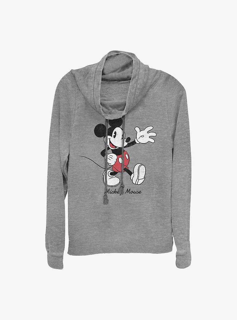 Disney Mickey Mouse Cowlneck Long-Sleeve Girls Top