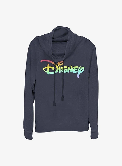 Disney Classic Rainbow Fill Cowlneck Long-Sleeve Girls Top