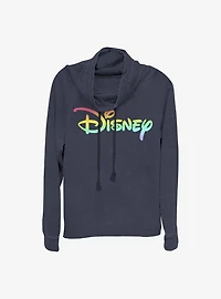 Disney Classic Rainbow Fill Cowlneck Long-Sleeve Girls Top