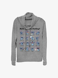 Disney Lilo & Stitch Moods Cowlneck Long-Sleeve Girls Top