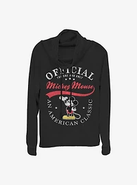 Disney Mickey Mouse Classic Cowlneck Long-Sleeve Girls Top