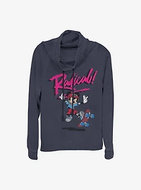Disney Mickey Mouse Rad Cowlneck Long-Sleeve Girls Top
