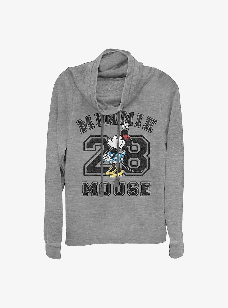 Disney Minnie Mouse Collegiate Cowlneck Long-Sleeve Girls Top