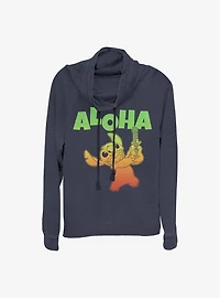 Disney Lilo & Stitch Aloha Stitch Cowlneck Long-Sleeve Girls Top