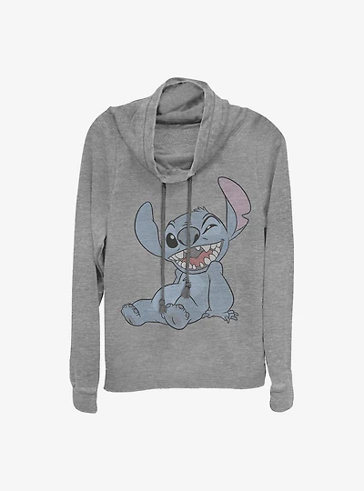 Disney Lilo & Stitch Halftone Cowlneck Long-Sleeve Girls Top