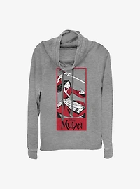 Disney Mulan Bold Spirit Cowlneck Long-Sleeve Girls Top