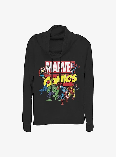 Marvel Avengers Ace Team Cowlneck Long-Sleeve Girls Top