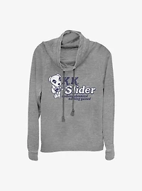 Nintendo Animal Crossing K.K. Slider Nothing Shredded Gained Distressed Cowlneck Long-Sleeve Girls Top