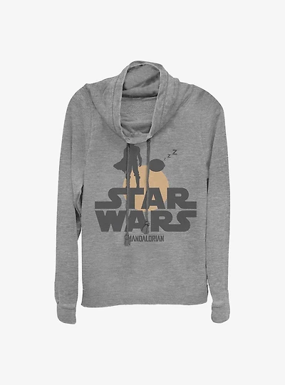 Star Wars The Mandalorian Sunset Duo Cowlneck Long-Sleeve Girls Top