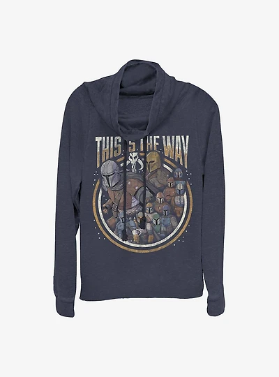 Star Wars The Mandalorian The Way Group Cowlneck Long-Sleeve Girls Top