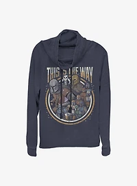 Star Wars The Mandalorian The Way Group Cowlneck Long-Sleeve Girls Top