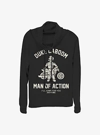 Disney Pixar Toy Story 4 Duke Caboom Cowlneck Long-Sleeve Girls Top