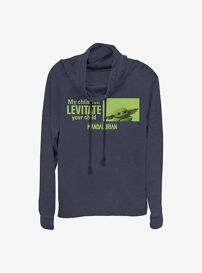 Star Wars The Mandalorian Levitate The Child Cowlneck Long-Sleeve Girls Top