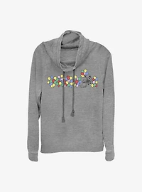Disney Pixar Up Balloon Stripe Cowlneck Long-Sleeve Girls Top