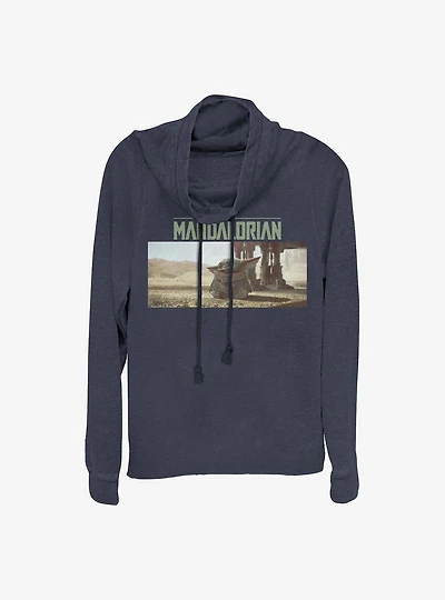 Star Wars The Mandalorian The Child Still Looking Cowlneck Long-Sleeve Girls Top