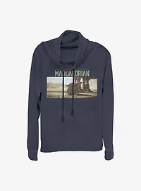Star Wars The Mandalorian The Child Still Looking Cowlneck Long-Sleeve Girls Top