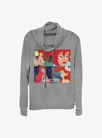 Disney The Little Mermaid Ariel Moods Cowlneck Long-Sleeve Girls Top
